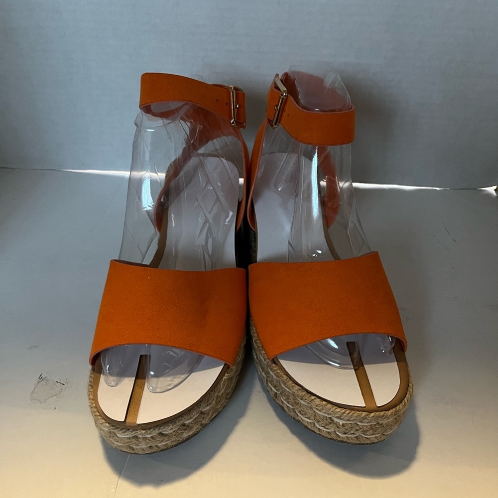 Dream Pairs  Women's Open Toe Ankle Strap Casual Flatform Platform orange